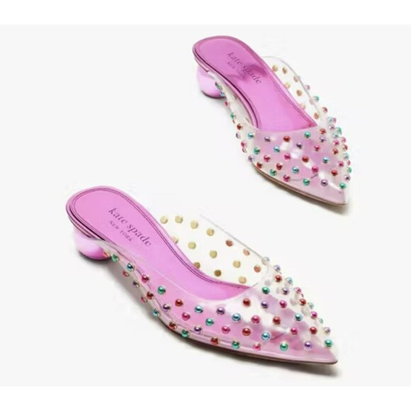 kate spade Shoes - Kate Spade Sz 8 $298 Honor Slip On Mule Spherical Pump Multi Shoes NEW